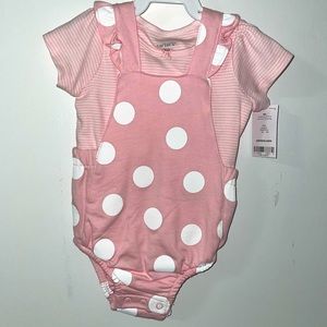 Carters baby girl pink matching set, NWT